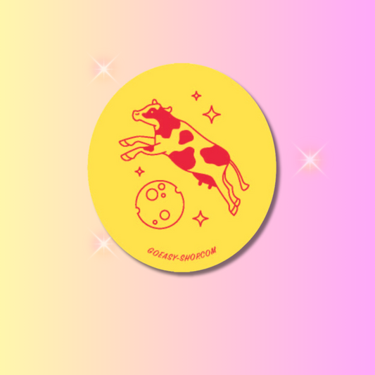 Cow Jumping Over The Moon Sticker