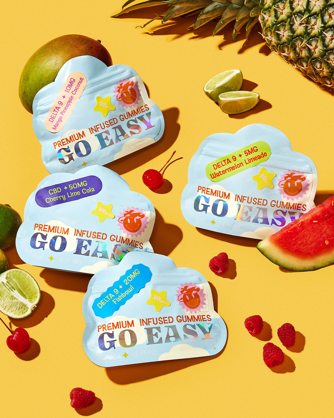 Go Easy Edibles Gummies Group Product Shot